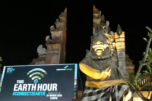 Earth Hour 2018, Penerangan Sejumlah Fasilitas di Bandara Bali Padam