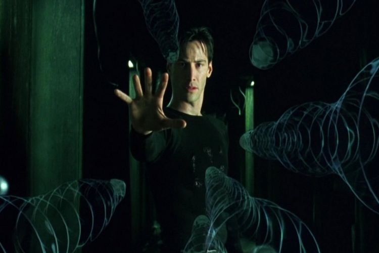 Keanu Reeves beraksi dalam The Matrix (1999)