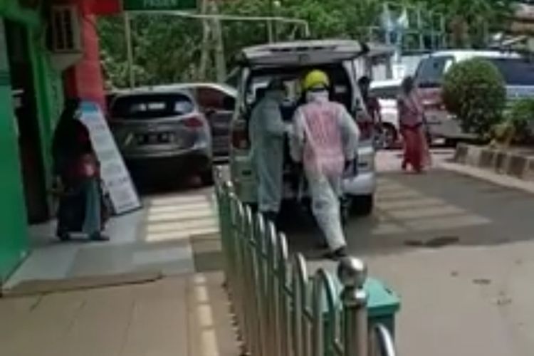 Gambar layar video viral yang menyebut pasien diduga suspect corona diisolasi di RSDP Serang, Banten