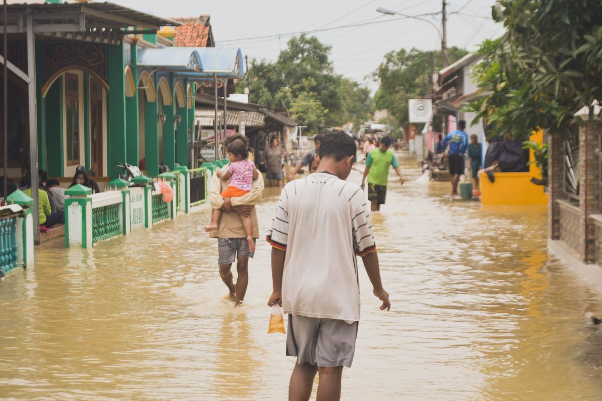 Ilustrasi banjir.