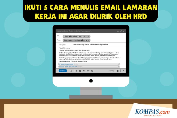 Ilustrasi. Menulis Email Lamaran