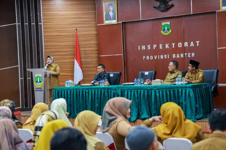 Satgassus Pencegahan Korupsi Polri menggeler sosialisasi pencegahan korupsi di Kantor Inspektorat Daerah Provinsi Banten, Selasa (23/8/2023).
