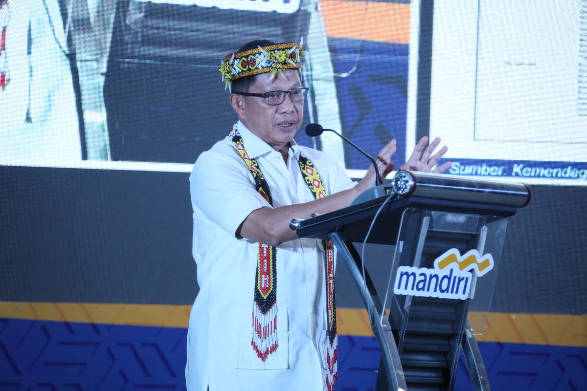 Mendagri Tito dalam acara Kolaborasi Pembiayaan Perumahan dan Pemberdayaan Masyarakat di Gedung Ahmad Yani Raider 600, Kelurahan Manggar Baru, Kota Balikpapan, Kaltim, Selasa (5/5/2026).