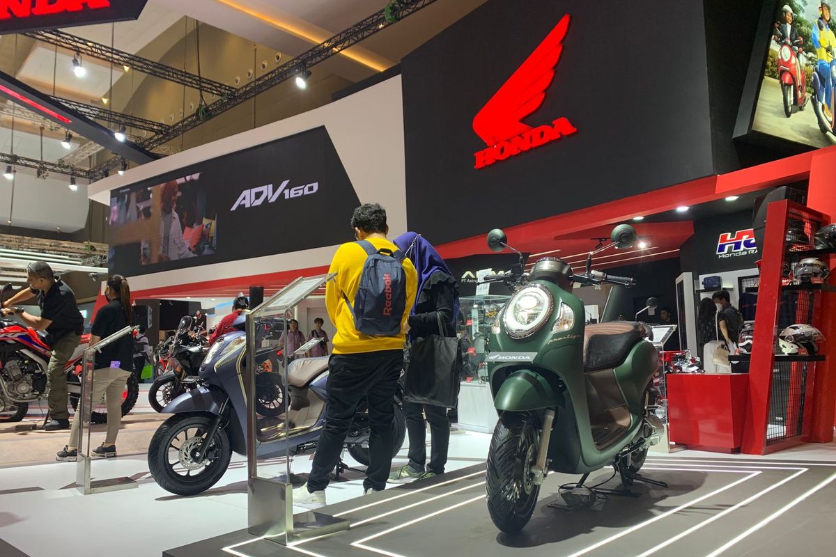 Ilustrasi booth Honda di IIMS 2023, yang memajang Honda Scoopy