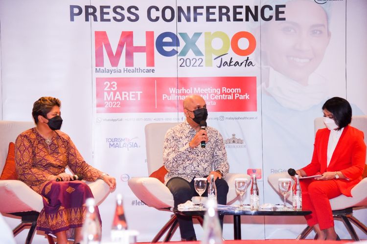 Press Conference Malaysia Healthcare Expo 2022 (MH Expo 2022) di Pullman Central Park, Jakarta Barat, Rabu (23/3/2022)