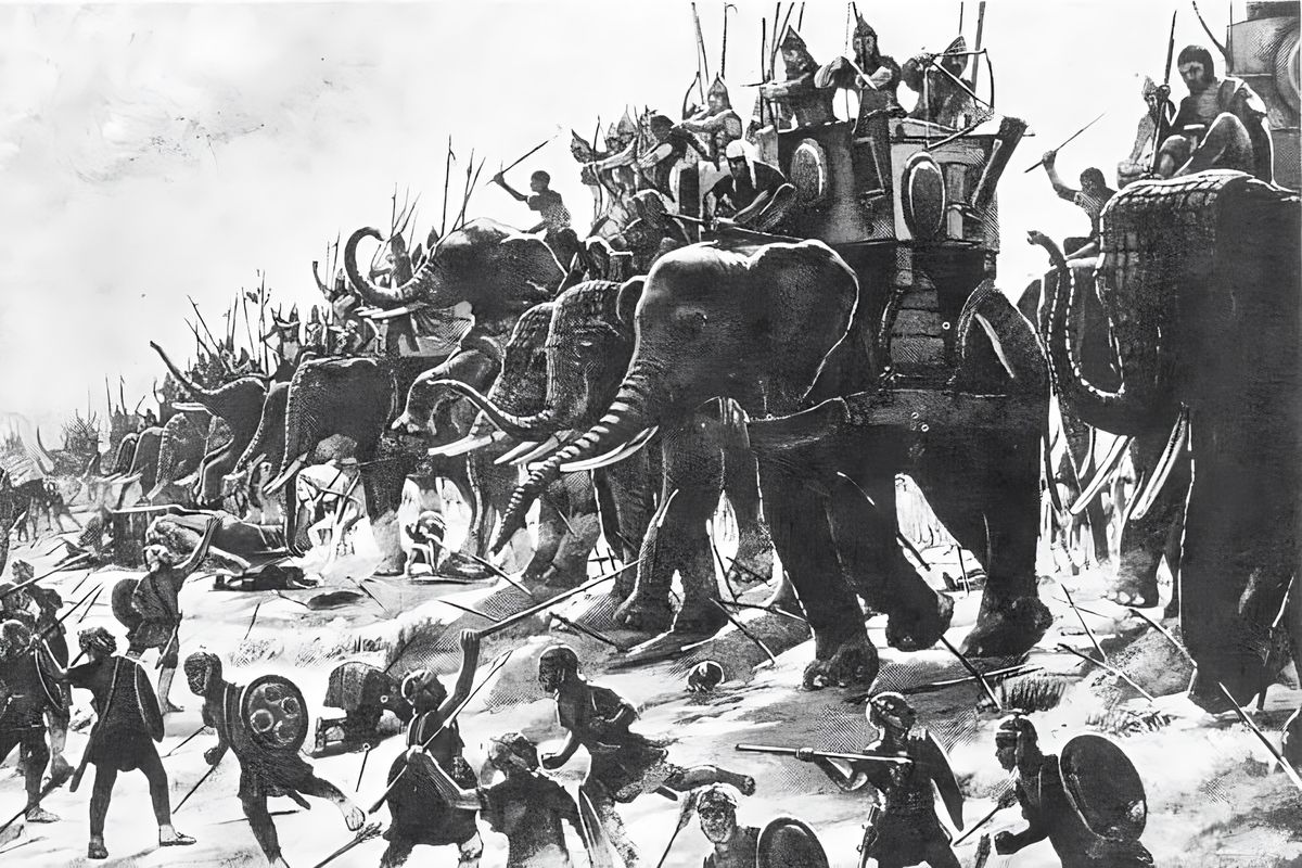 Ilustrasi Pasukan Bergajah
