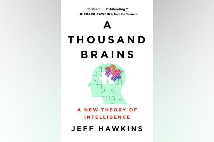 Ilustrasi buku A Thousand Brains: A New Theory of Intelligence karya Jeff Hawkins.