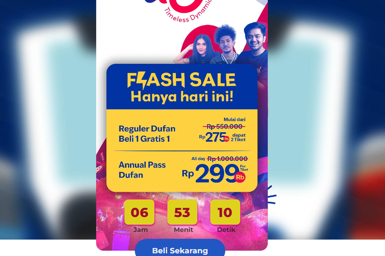 Pembelian tiket promo Dufan beli satu gratis satu hanya bisa didapatkan via situs resmi www.ancol.com dengan cara berikut ini.
