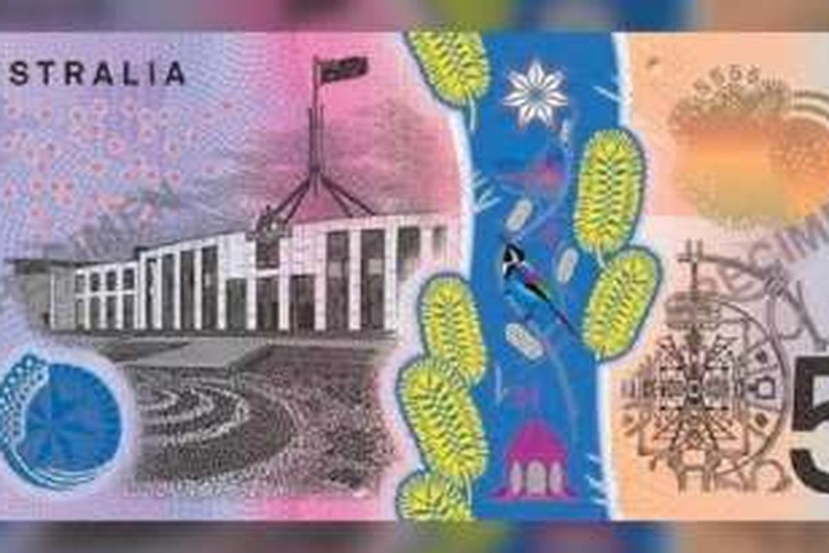 Uang kertas pecahan 5 dollar australia