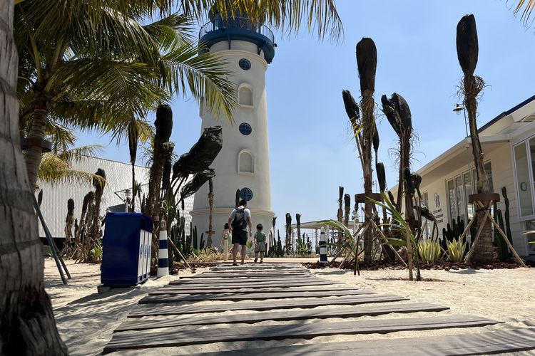 Land’s End,  tempat wisata baru di Pantai Indah Kapuk 2, Jakarta Utara, Rabu (20/12/2023).