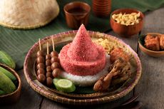 Resep Nasi Tumpeng Merah, Sajikan dengan Ayam Goreng dan Abon