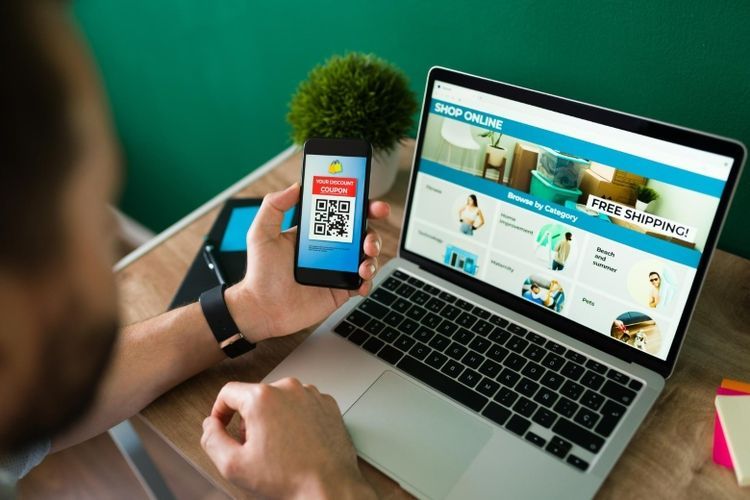 Ilustrasi belanja online. 