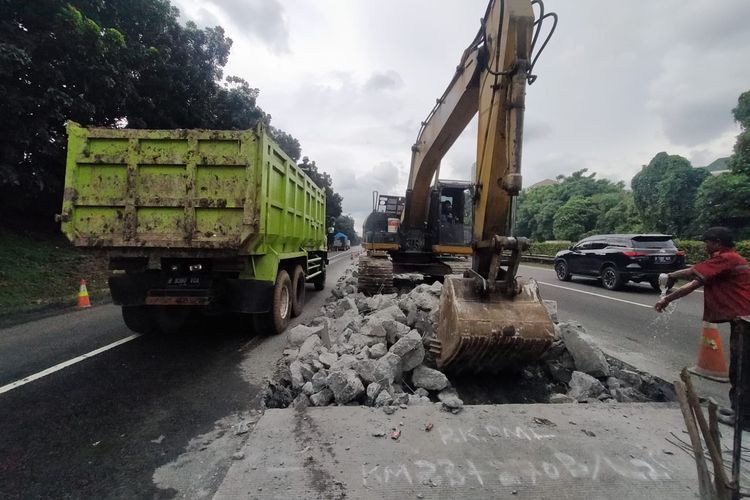 Ilustrasi perbaikan jalan tol Jakarta-Tangerang