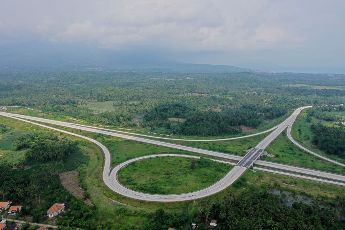 Ilustrasi jalan tol.