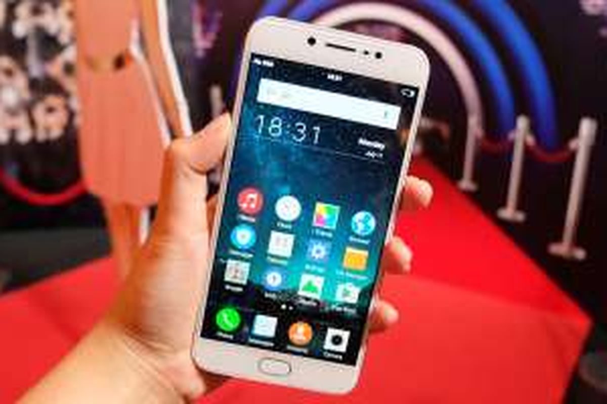 Vivo V5 saat diluncurkan di Jakarta, Rabu (23/11/2016).
