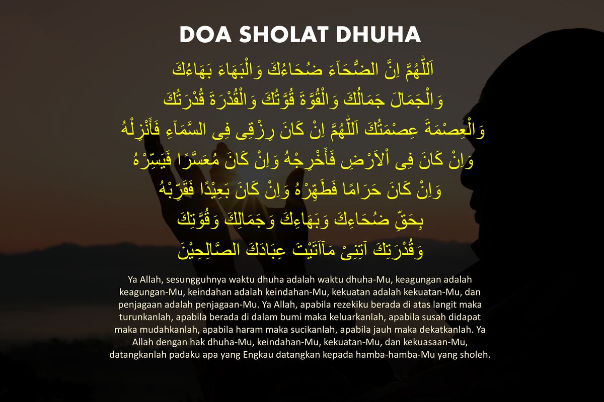 Doa setelah sholat dhuha