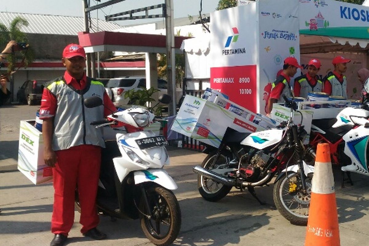 Satgas BBM bermotor yang siap diterjunkan Pertamina saat mudik Lebaran 2018. Foto diambil Rabu (30/5/2018).