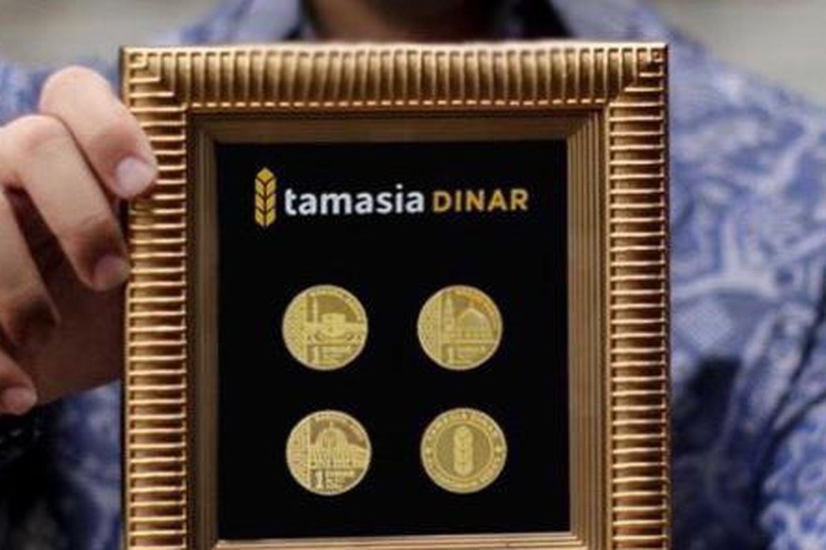 Tamasia meluncurkan produk koin emas Dinar Al-Haramain Series.