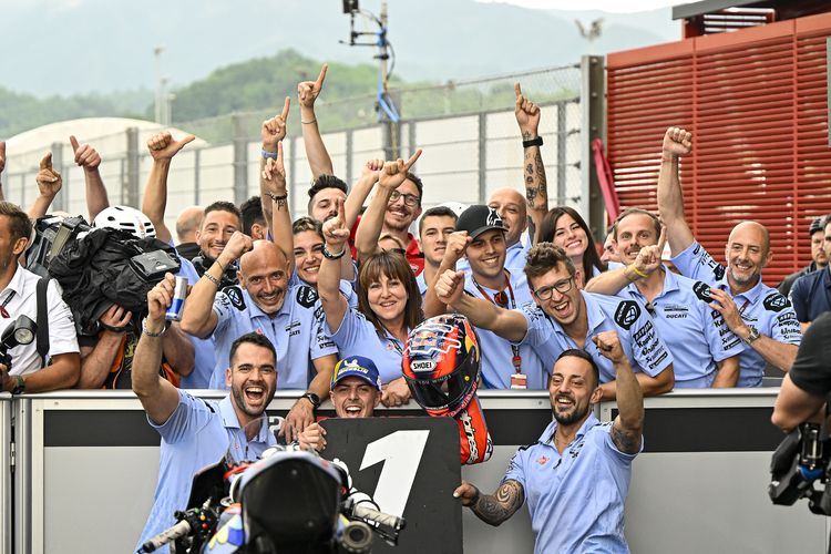Fabio Di Giannantonio saat berlaga pada MotoGP Italia 2022