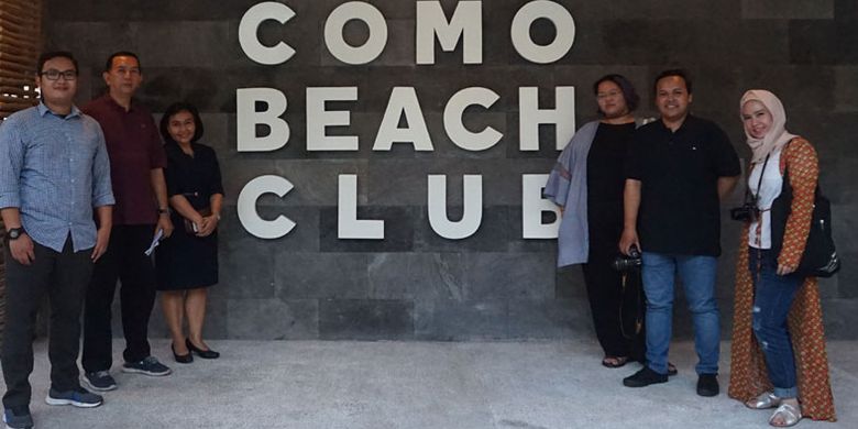 Como Beach Club di Como Uma Canggu, Jalan Pantai Batu Mejan, Canggu, Kabupaten Badung, Bali, Selasa (10/4/2018).