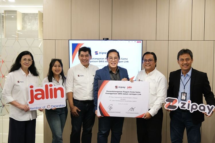 Penandatanganan kerja sama Jalin dan Zipay