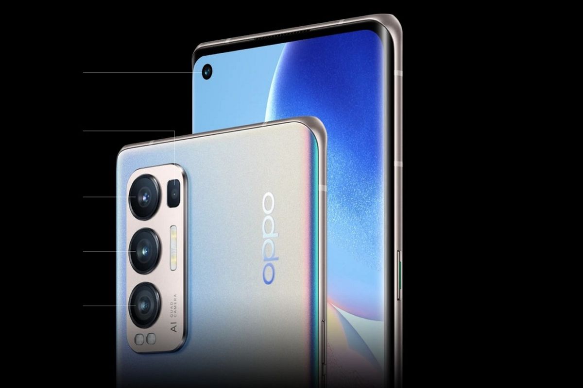 Tampilan Oppo Reno5 Pro Plus 5G yang akan meluncur pada Januari 2021 di China.