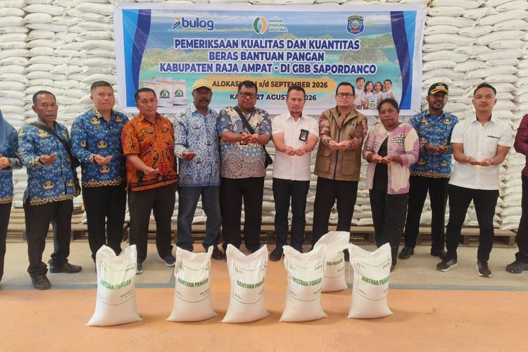 Siap Disalurkan, 88 Ton Beras Bantuan Pangan di Raja Ampat Dinyatakan Berkualitas Baik