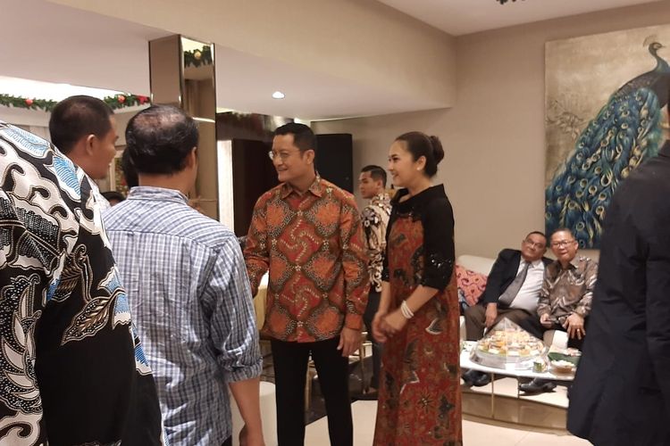 Open House Natal di kediaman Mensos Juliari Batubara i Jl Widya Chandra IV, Jakarta Selatan, Rabu (25/12/2019).