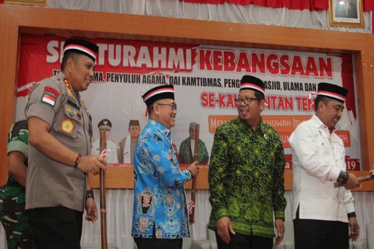 Saat acara Silahturahmi Kebangsaan se-Kalimantan Tengah yang di gagas oleh Polda Kalimantan Tengah