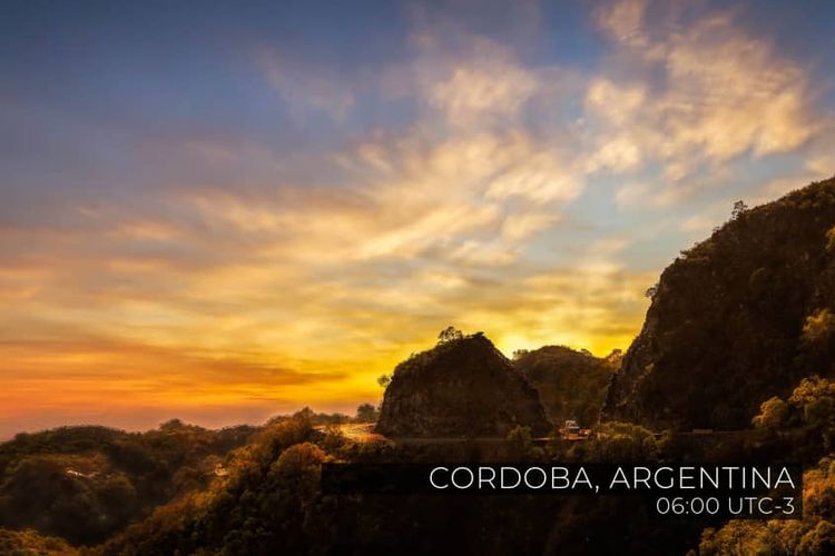 Matahari terbit di Cordoba, Argentina