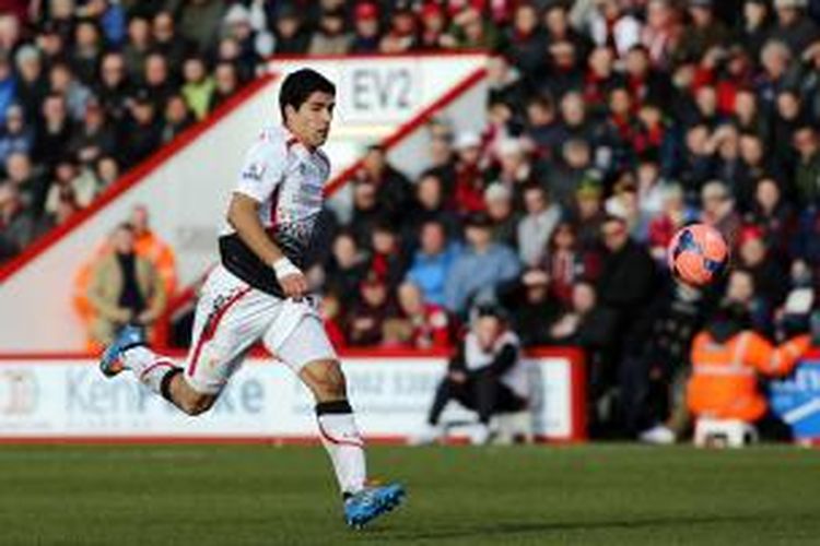 Penyerang Liverpool, Luis Suarez.