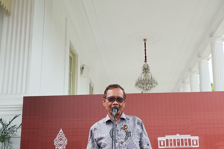 Menko Polhukam Mahfud MD di Kompleks Istana Kepresidenan, Jakarta, Selasa (3/1/2023).