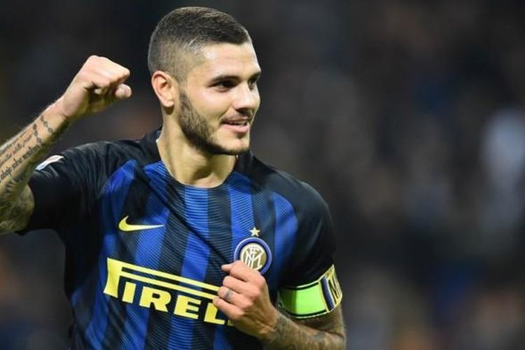 Mauro Icardi merayakan gol Inter Milan ke gawang Torino pada pertandingan lanjutan Serie A di Stadion Giuseppe Meazza, Rabu (26/10/2016).