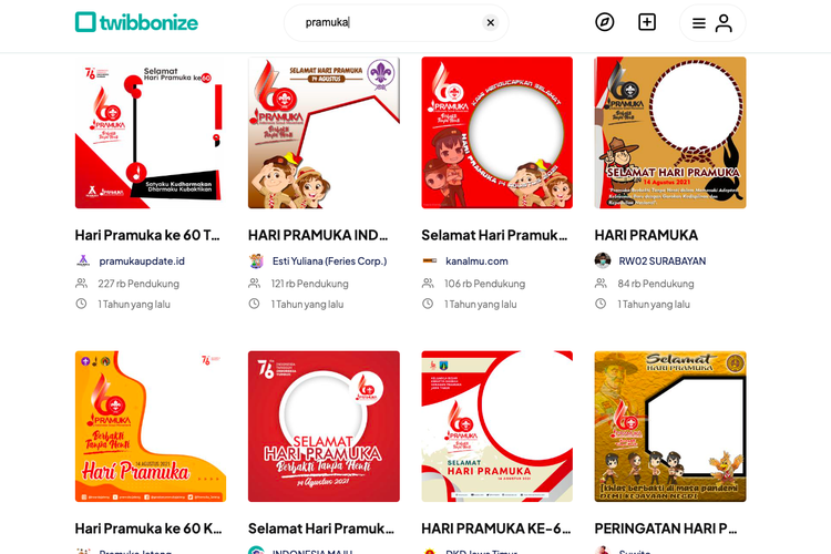 Link download twibbon hari pramuka 14 agustus