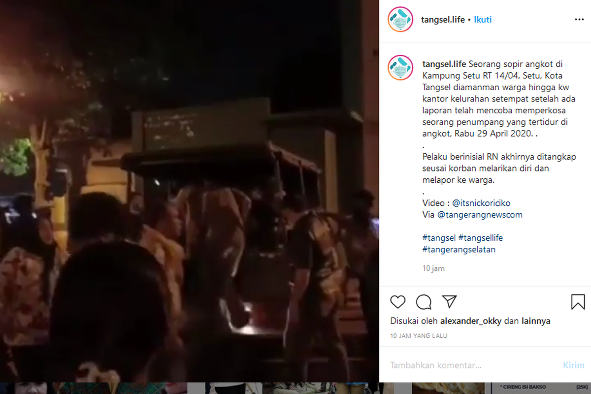 Video sopir angkot yang ditangkap karena melakukan percobaan pemerkosaan terhadap penumpangnya viral di media sosial.