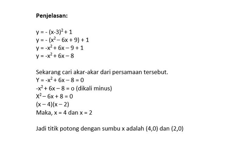 Jawaban soal sketsa grafik program Belajar dari Rumah TVRI 5 Mei 2020 untuk SMA/MA sederajat.