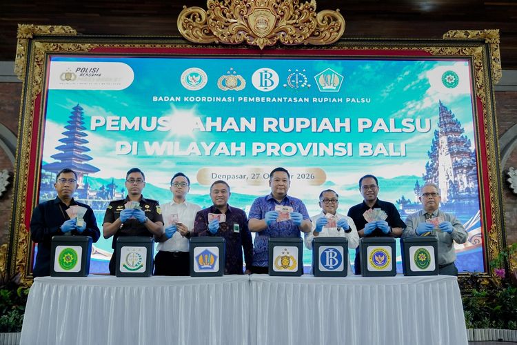 3.731 Lembar Uang Palsu di Bali Dimusnahkan, Temuan Diklaim Menurun