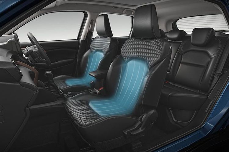 Suzuki Grand Vitara sudah dilengkapi dengan jok kulit berventilasi. 