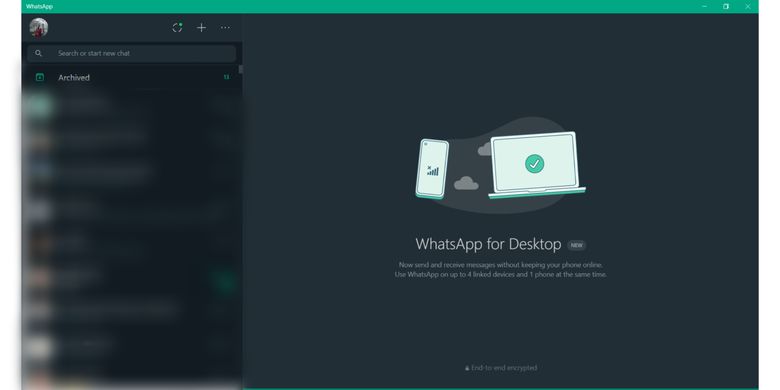 WhatsApp desktop dan web versi 2.2210.9 bisa diakses tanpa bergantung dengan ponsel yang online.