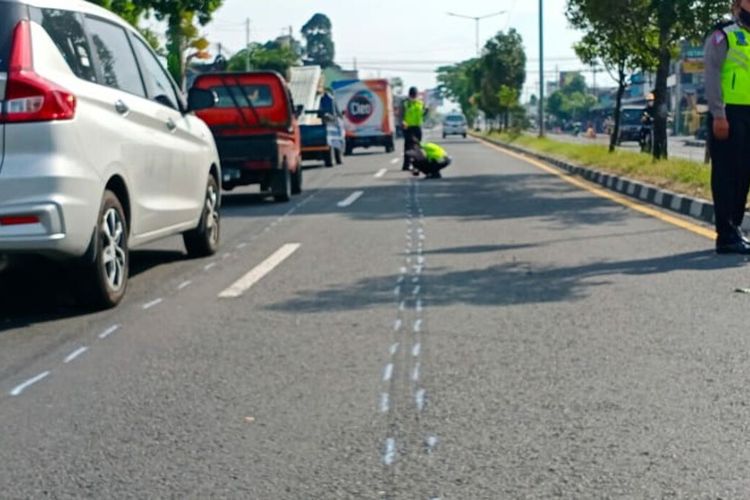 Lokasi Kecelakaan Mobil Tabrak Pesepeda Putar Balik di Banguntapan, Bantul Kamis (25/6/2020)