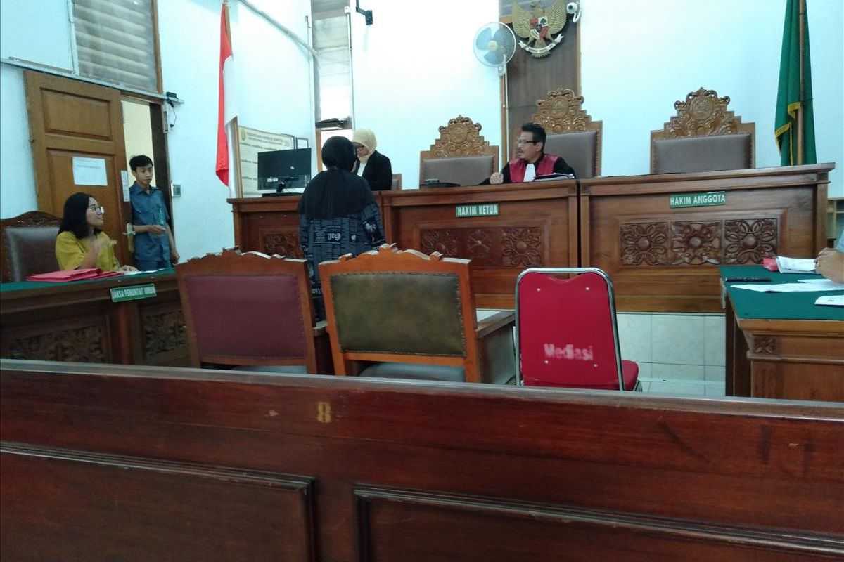 Suasana sidang praperadilan kasus pengamen jadi korban salah tangkap polisi di pengadilan negeri Jakarta Selatan, Rabu (23/7/2019)