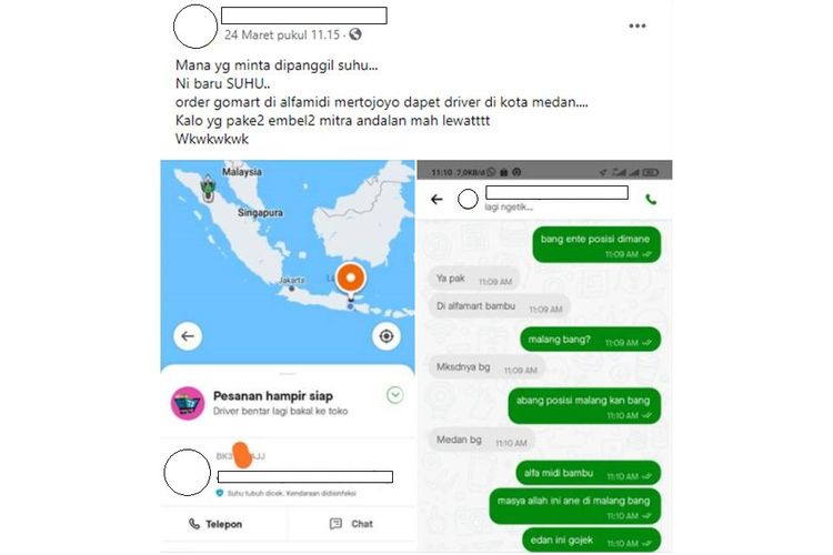Viral Order Gojek Di Malang Dapat Driver Lokasi Di Medan Ini Tanggapan Gojek Halaman All Kompas Com