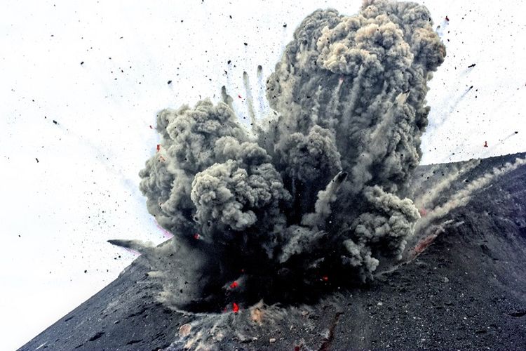 ilustrasi ledakan supervulkan anak krakatau DOK.Shutterstock