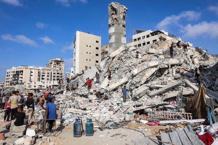 Perluas Operasi Militer, Israel Ratakan Gedung Pencakar Langit Kedua di Kota Gaza