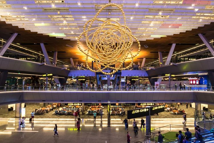 Bandara Internasional Hamad di Doha, Qatar, yang absen dari penghargaan World Airport Awards 2026 dari Skytrax.