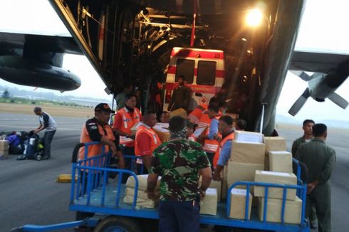 Lanud Abdulrachman Saleh Malang Kirim 13,5 Ton Bantuan ke Lombok