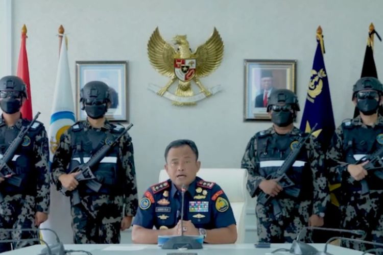 Direktur Jenderal Pengawasan Sumber Daya Kelautan dan Perikanan Laksamana Muda TNI Adin Nurawaluddin 