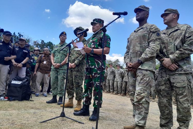 Foto: Panglima TNI Laksamana Yudo Margono ketika berada di Puslatpur 5 Marinir Situbondo pada Kamis (31/8/2023).