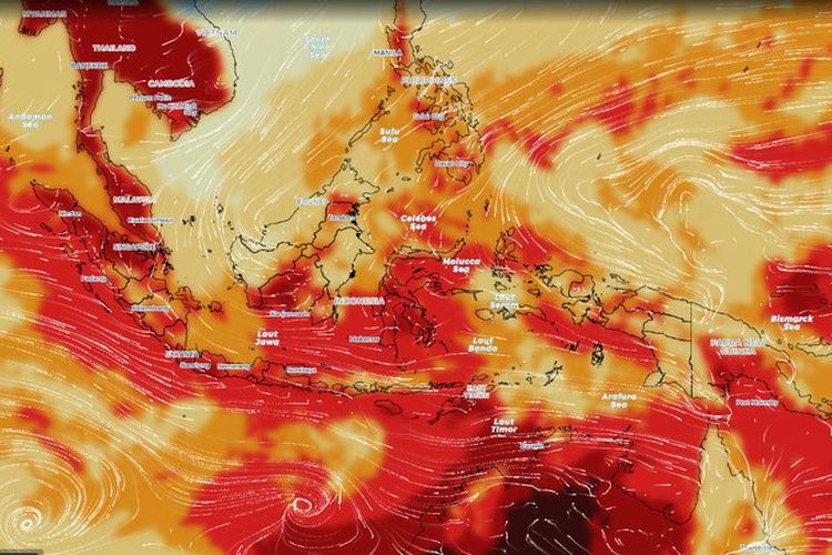 Beredar Citra Indonesia Memerah padahal Masih Musim Hujan, Potensi Suhu Tinggi?