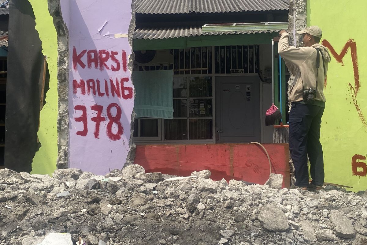 Penampakan kontrakan fiktif di kawasan Kranji, Jakasampurna, Bekasi Barat, Kota Bekasi.